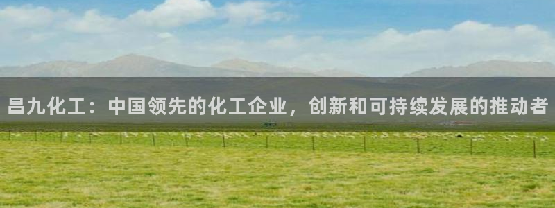 球盟会下款快吗：昌九化工：中国领先的化工企业，创新和可持续发