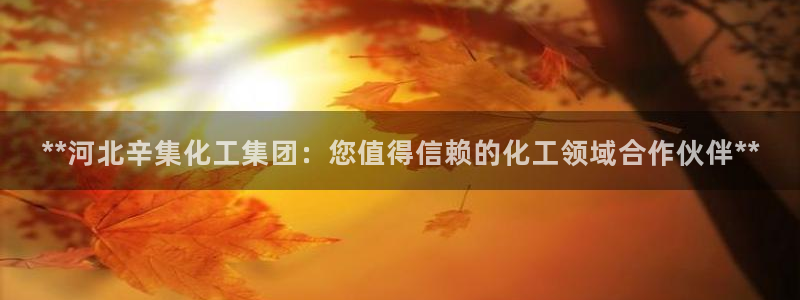 球盟会电子游戏平台：**河北辛集化工集团：您值得信赖的化工领