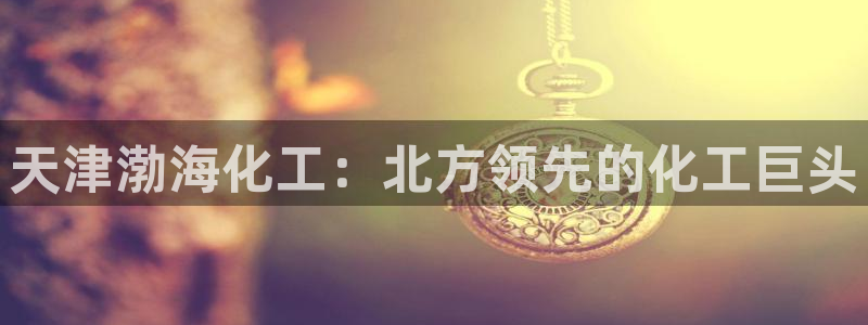 球盟会：天津渤海化工：北方领先的化工巨头