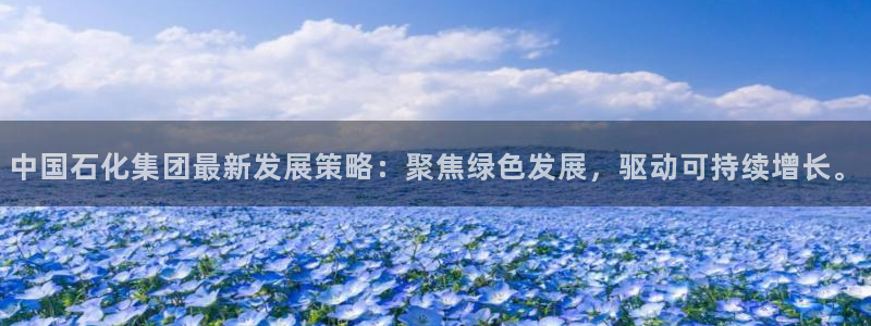 球盟会平台怎么样：中国石化集团最新发展策略：聚焦绿色发展，驱