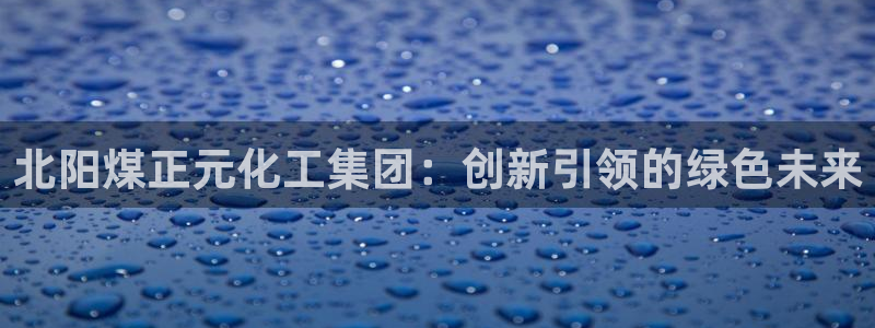 球盟会游戏：北阳煤正元化工集团：创新引领的绿色未来